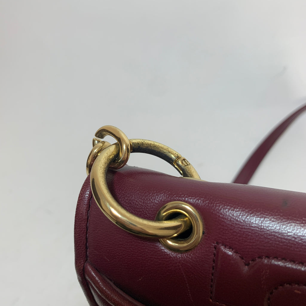 Tory Burch Maroon Mini Alexa Leather Shoulder Bag | Pre Loved |