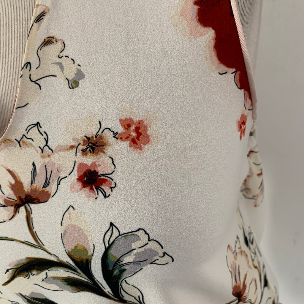 ZARA White Floral Print Sleeveless Top | Pre Loved |