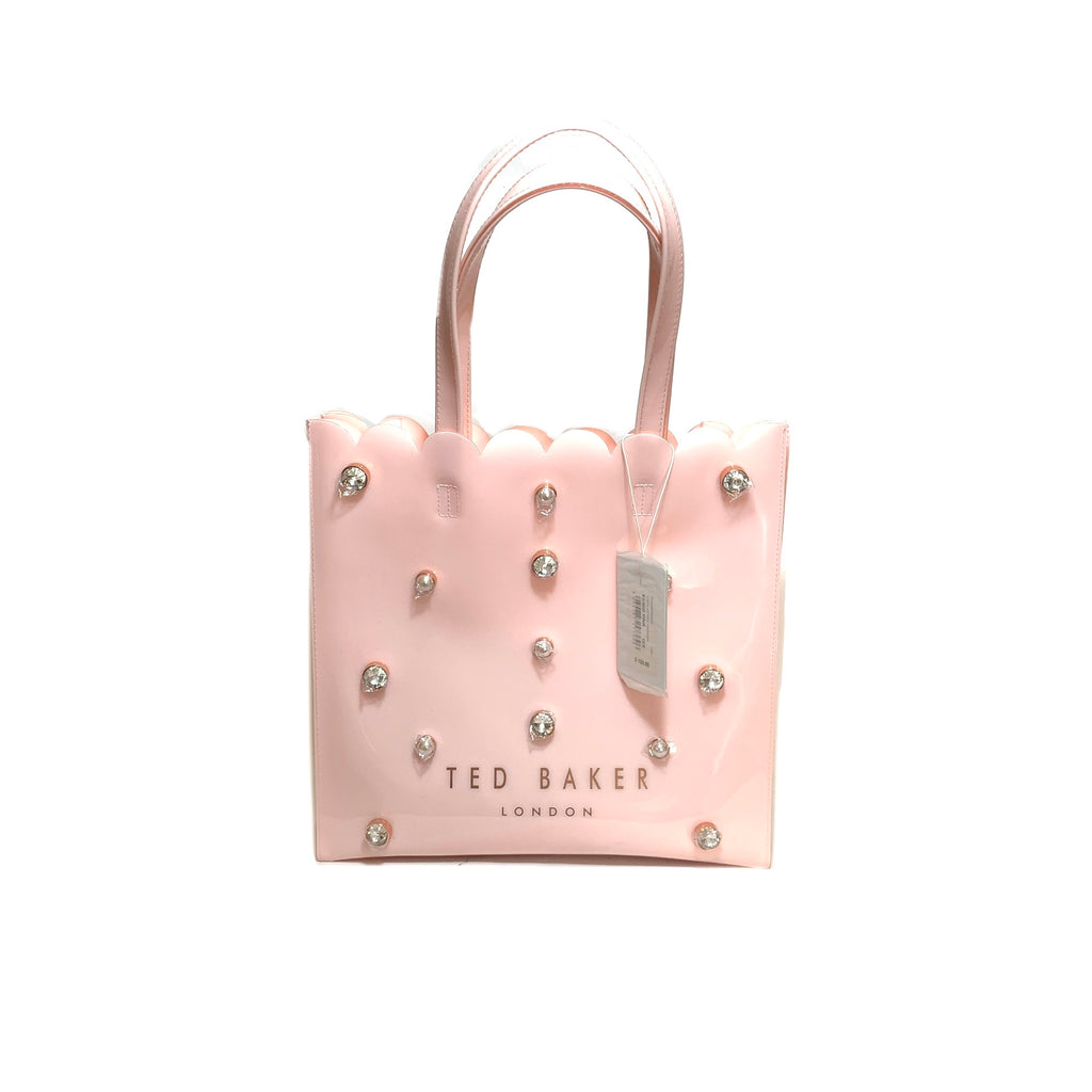 Ted Baker Light Pink Crystal & Pink Large Icon Jelly Tote | Brand New |