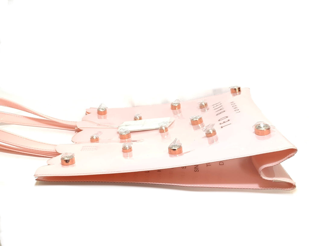 Ted Baker Light Pink Crystal & Pink Large Icon Jelly Tote | Brand New |