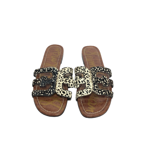 Sam Edelman Black & White Calf-hair 'Bay' Sandals | Like New |