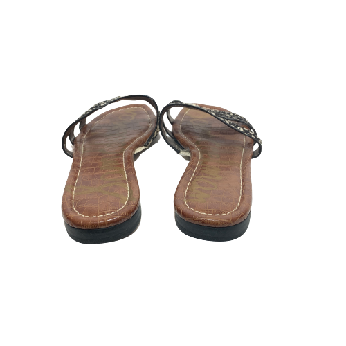 Sam Edelman Black & White Calf-hair 'Bay' Sandals | Like New |