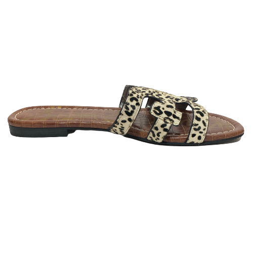 Sam Edelman Black & White Calf-hair 'Bay' Sandals | Like New |