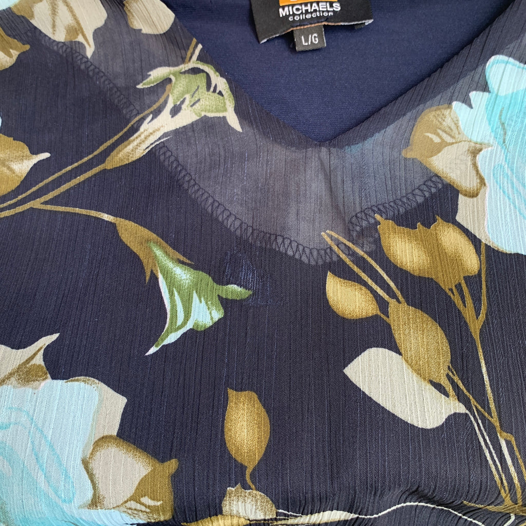 Lori Michaels Printed Sleeveless Blouse | Pre Loved |