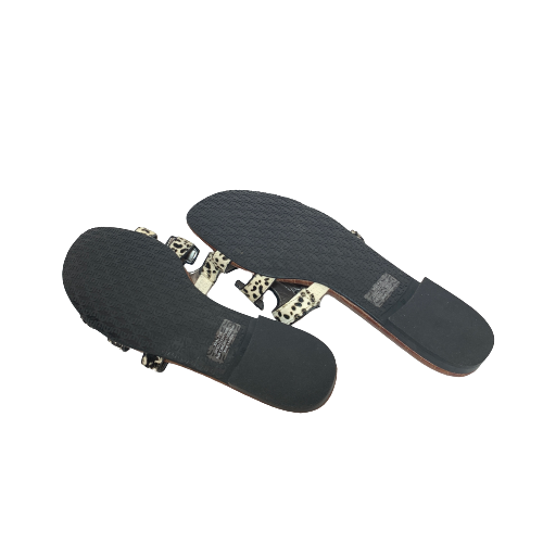Sam Edelman Black & White Calf-hair 'Bay' Sandals | Like New |