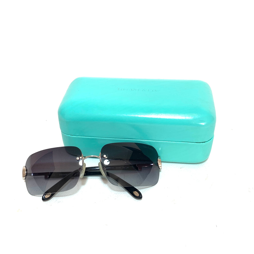 Tiffany TF 3024B Rectangular Rimless Sunglasses | Like New |