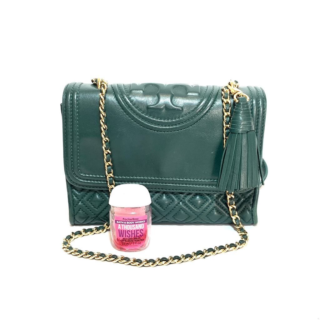 Tory Burch 'Fleming' Green Small Convertible Shoulder Bag | Pre Loved |