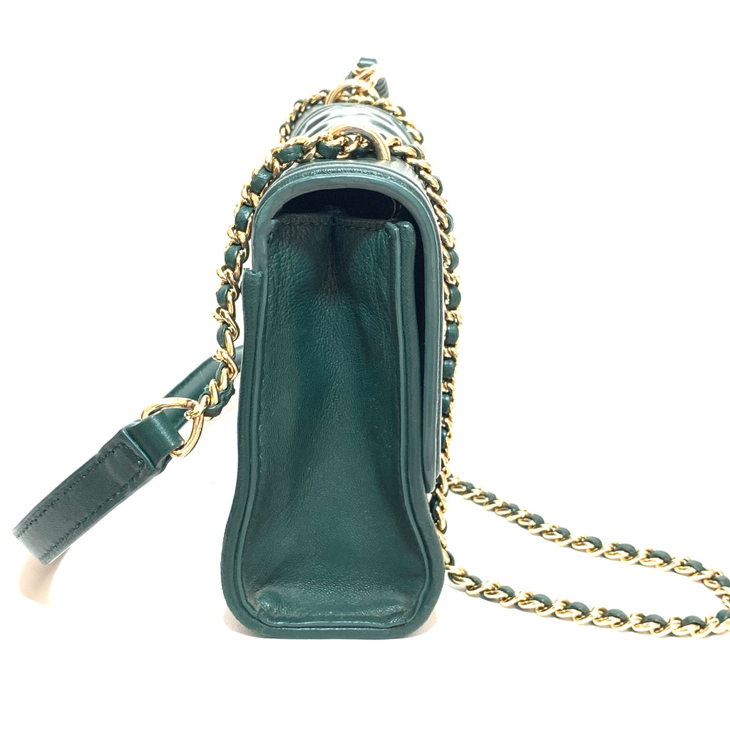 Tory Burch 'Fleming' Green Small Convertible Shoulder Bag | Pre Loved |