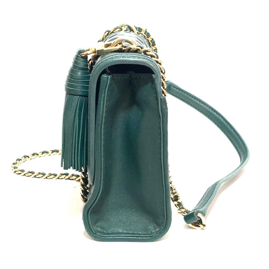 Tory Burch 'Fleming' Green Small Convertible Shoulder Bag | Pre Loved |