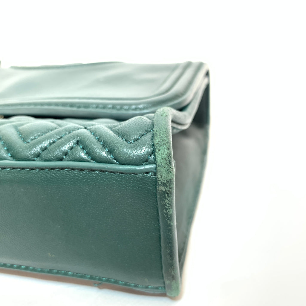 Tory Burch 'Fleming' Green Small Convertible Shoulder Bag | Pre Loved |