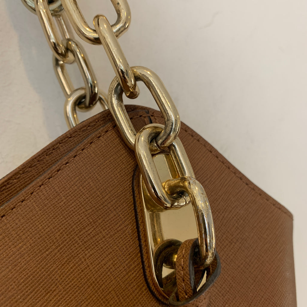 Michael Kors Tan Leather Chain Shoulder Bag | Pre loved |