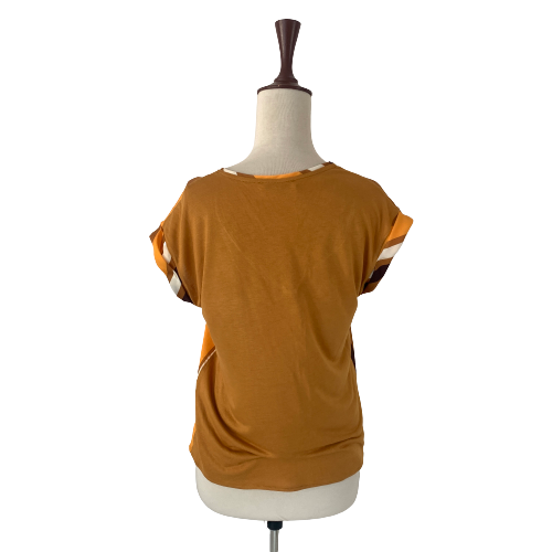 Mango Striped Mustard Top | Pre Loved |