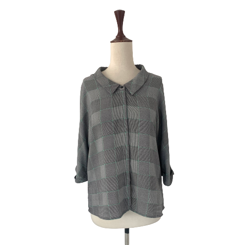 Mango Black Checked Collared Blouse | Gently used |
