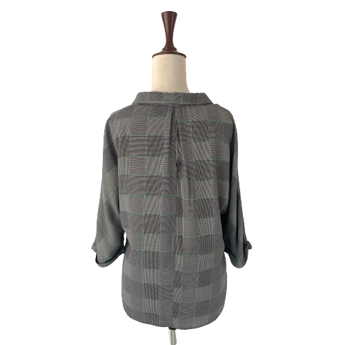 Mango Black Checked Collared Blouse | Gently used |