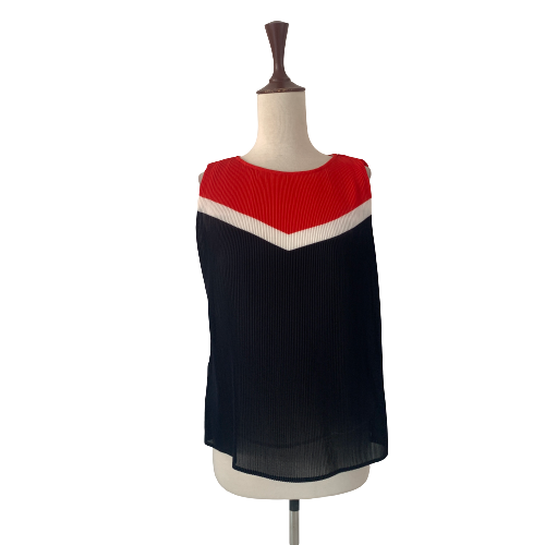 ZARA Pleated Tri-colour Sleeveless Top | Gently used |