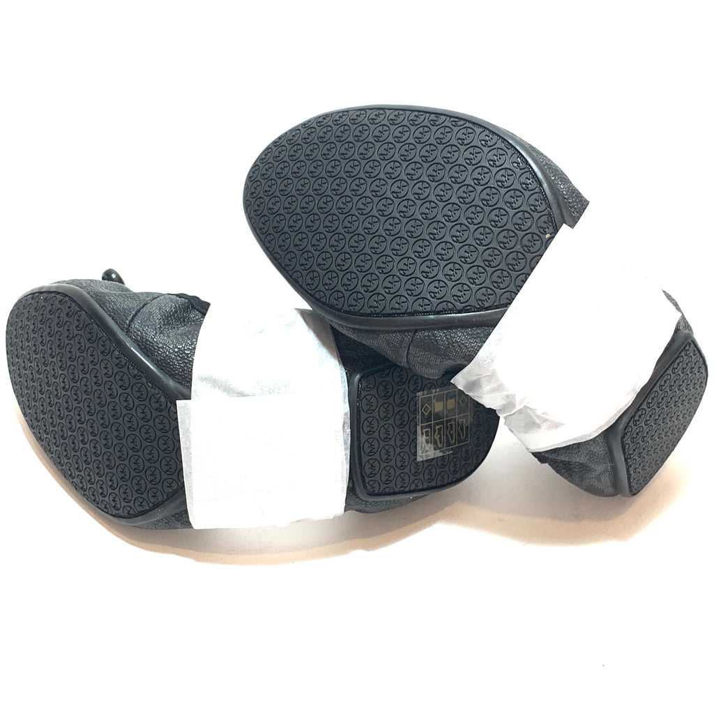 Michael Kors Black 'MK City' Mini Logo Ballet Flats | Brand New |