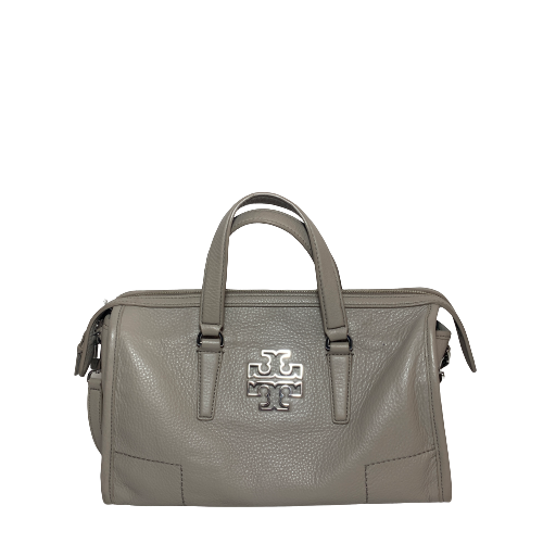 Tory Burch Grey Pebbled Leather 'Britten' Satchel | Pre Loved |