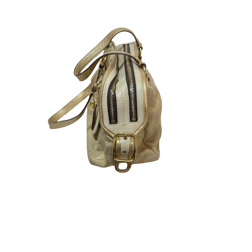 Coach Beige & Gold Canvas & Leather Tote | Pre Loved |
