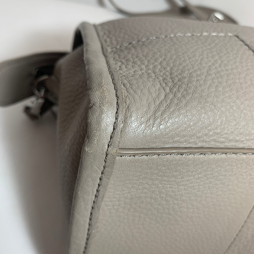 Tory Burch Grey Pebbled Leather 'Britten' Satchel | Pre Loved |