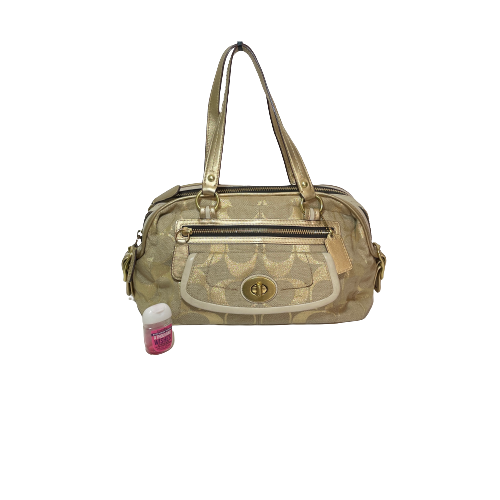Coach Beige & Gold Canvas & Leather Tote | Pre Loved |