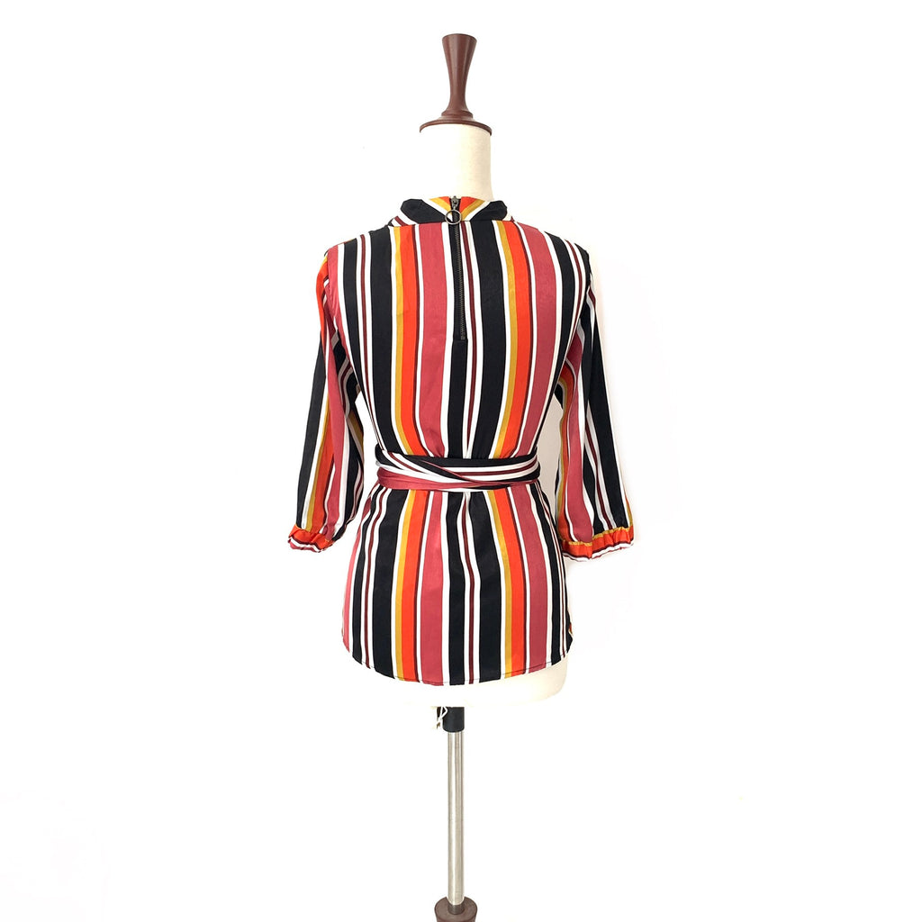 ZARA Striped Wrap Top | Gently Used |