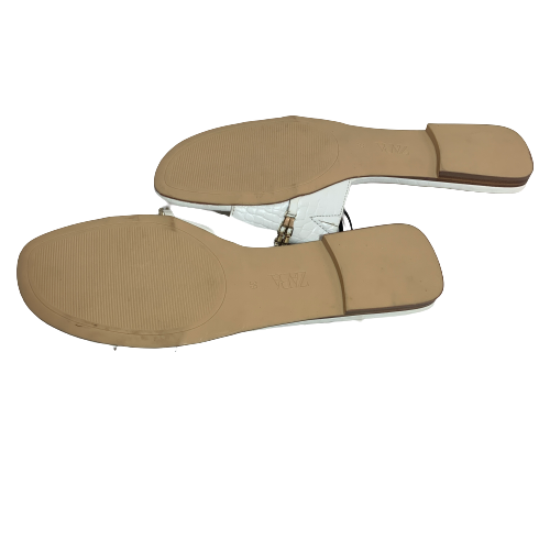ZARA White Chain Slides | Brand New |