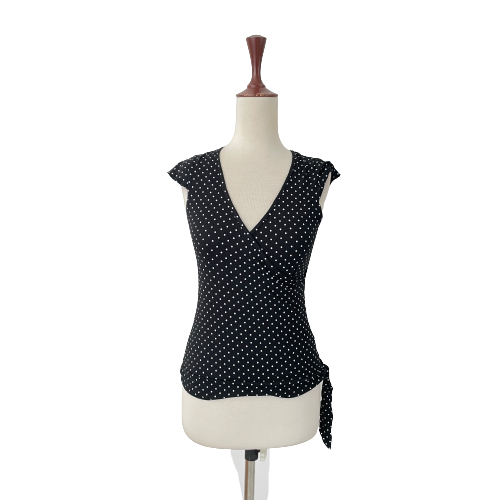 VERO MODA Black Polka Dot Top | Gently Used |