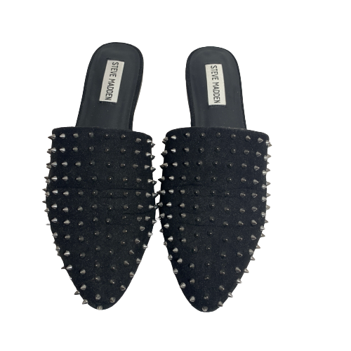 Steve Madden 'Tanner' Black Studded Mules | Genty Used |