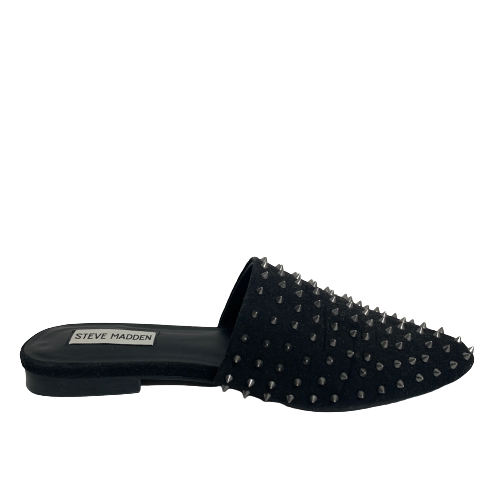 Steve Madden 'Tanner' Black Studded Mules | Genty Used |