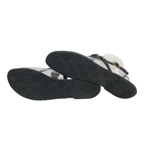 Tory Burch Black Leather 'Ali' Sandals | Pre Loved |