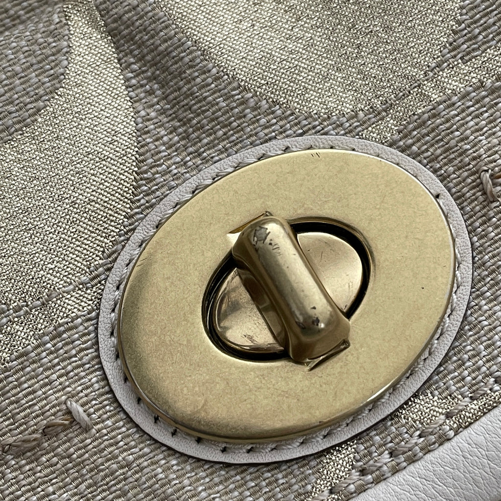 Coach Beige & Gold Canvas & Leather Tote | Pre Loved |