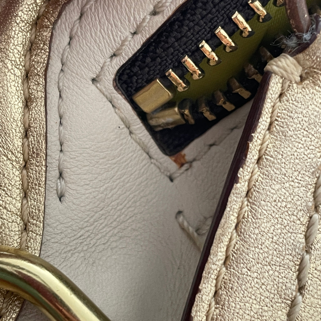 Coach Beige & Gold Canvas & Leather Tote | Pre Loved |