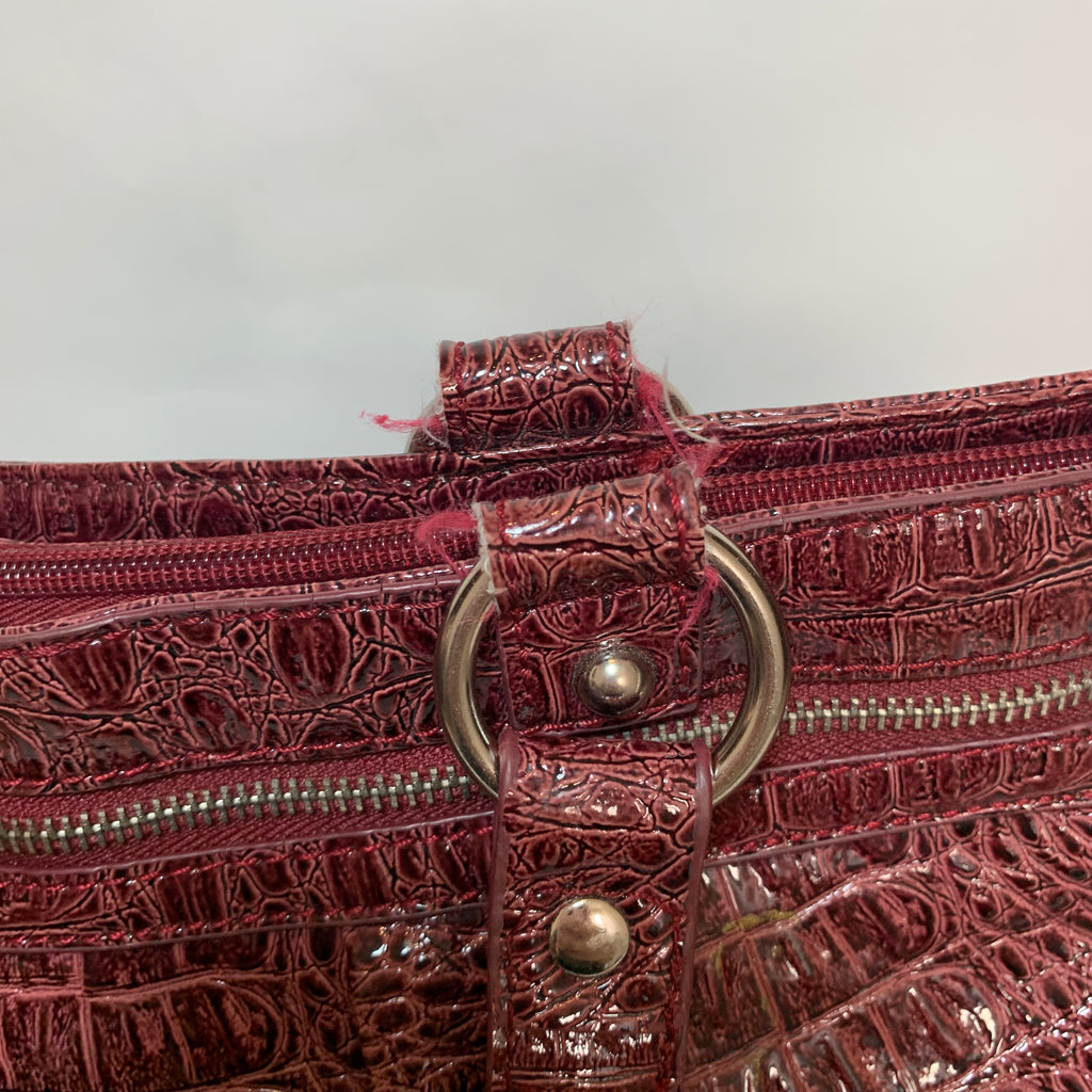 Nine West Maroon Textured Shoulder Bag | Pre Loved |