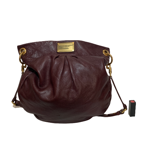 Marc Jacobs Burgundy Leather Hobo Shoulder Bag | Pre Loved |