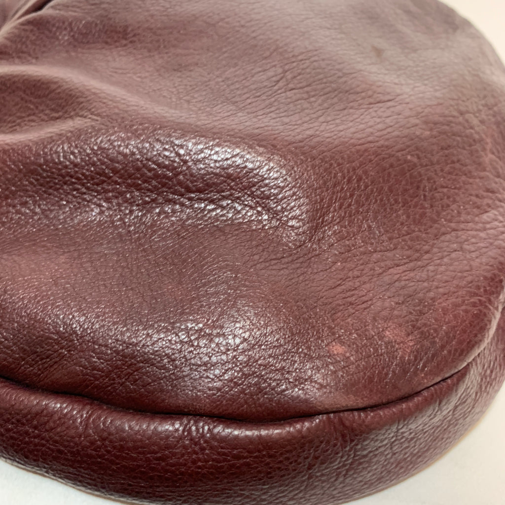 Marc Jacobs Burgundy Leather Hobo Shoulder Bag | Pre Loved |