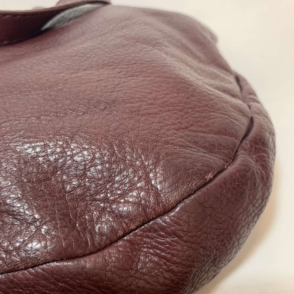 Marc Jacobs Burgundy Leather Hobo Shoulder Bag | Pre Loved |