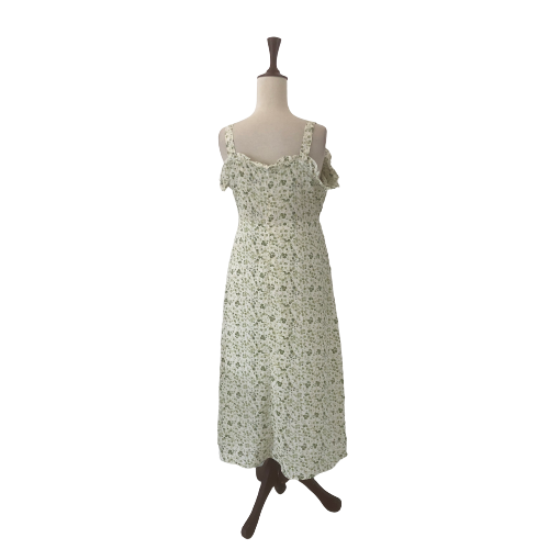 Pradap Green Floral Printed Dress | Like New |