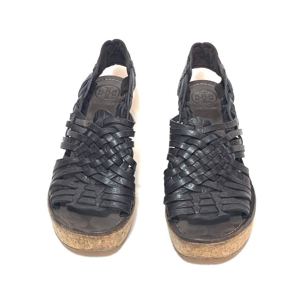 Tory Burch Leather & Cork Wedges | Pre Loved |