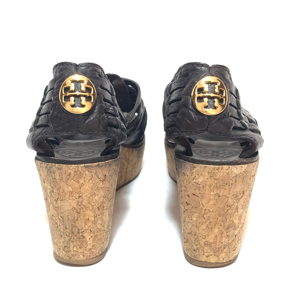 Tory Burch Leather & Cork Wedges | Pre Loved |