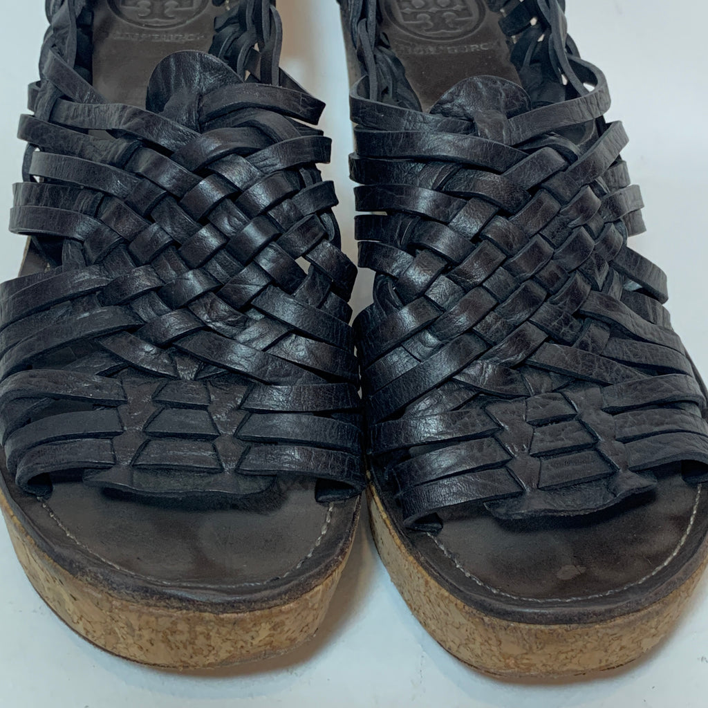 Tory Burch Leather & Cork Wedges | Pre Loved |