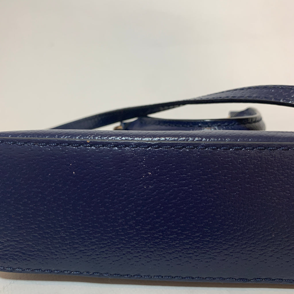 Kate Spade Navy Pebbled Leather Mini Satchel | Gently Used |