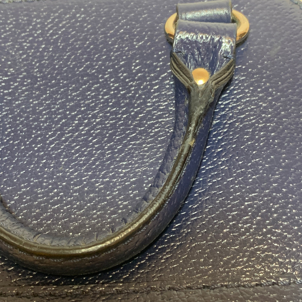 Kate Spade Navy Pebbled Leather Mini Satchel | Gently Used |