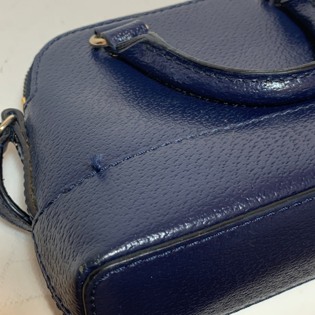 Kate Spade Navy Pebbled Leather Mini Satchel | Gently Used |