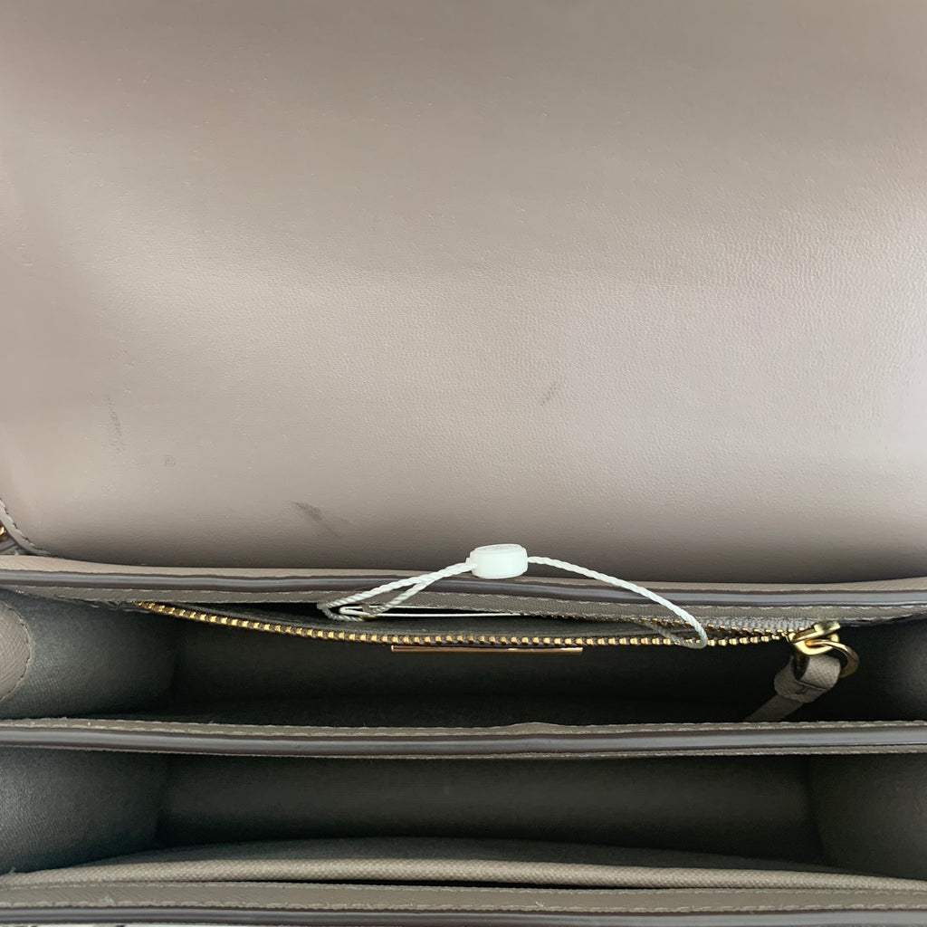 Tory Burch Grey Robinson Converible Leather Shoulder Bag | Gently Used |