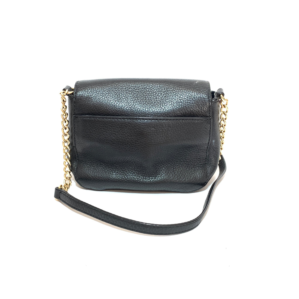 Michael Kors Black Pebbled Leather Mini Cross Body Bag | Pre Loved |