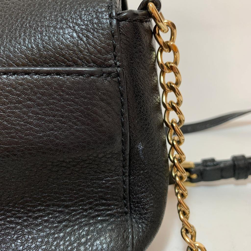 Michael Kors Black Pebbled Leather Mini Cross Body Bag | Pre Loved |
