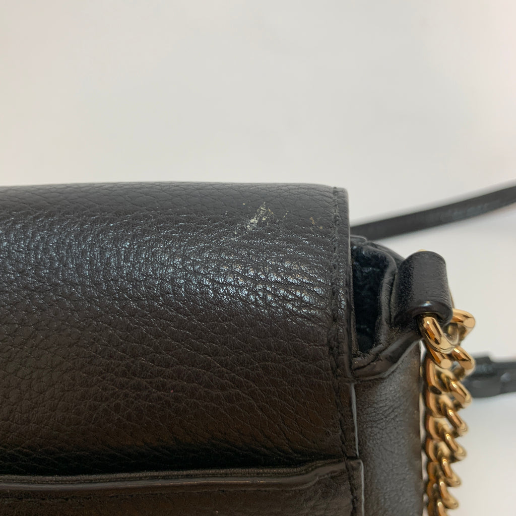 Michael Kors Black Pebbled Leather Mini Cross Body Bag | Pre Loved |