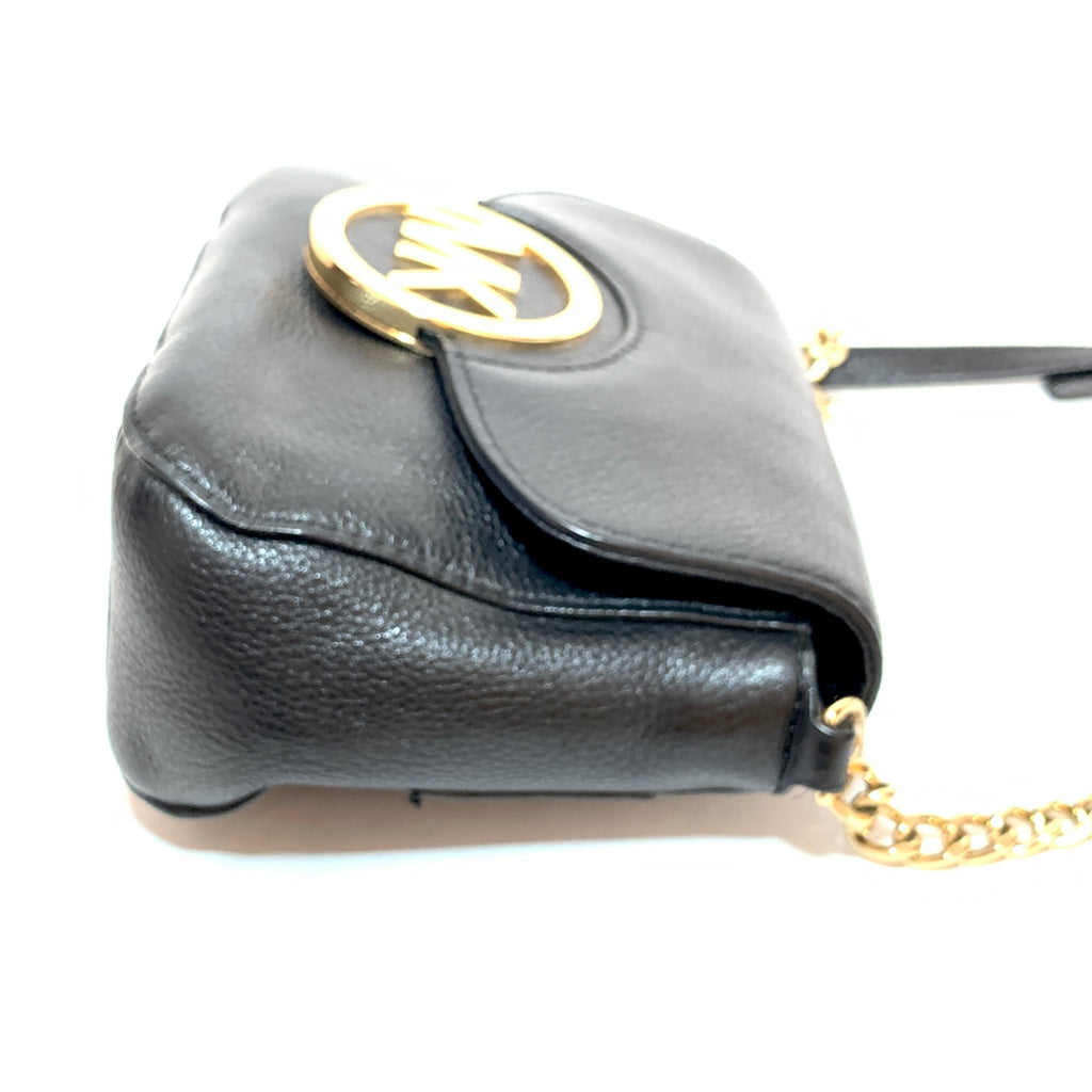 Michael Kors Black Pebbled Leather Mini Cross Body Bag | Pre Loved |