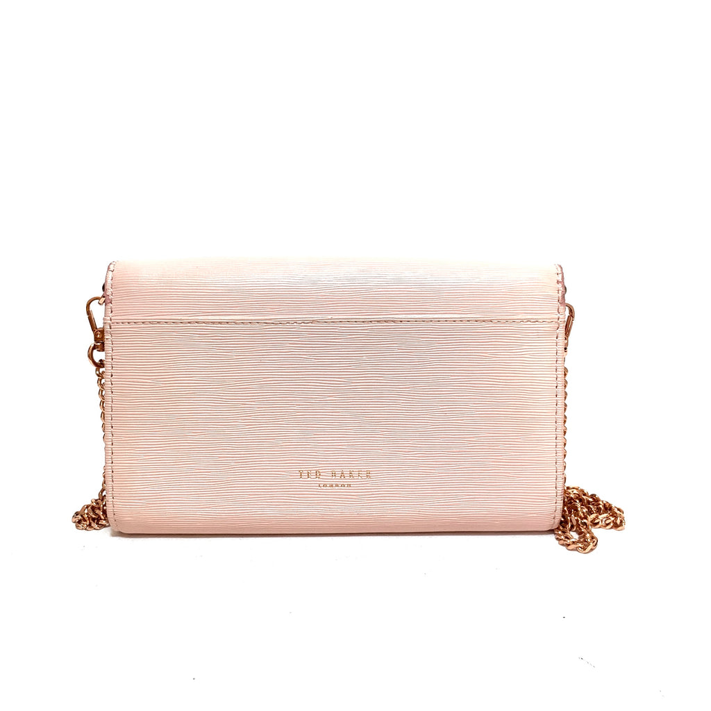 Ted Baker Light Pink Leather Cross Body Bag | Pre Loved |