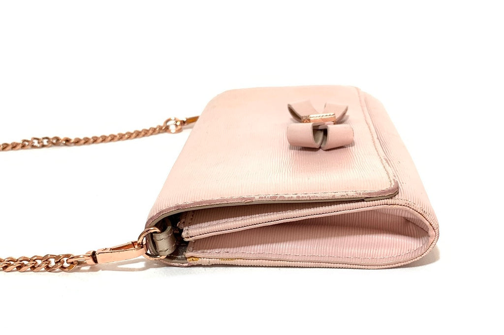 Ted Baker Light Pink Leather Cross Body Bag | Pre Loved |